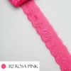 Bordado Inglês 2,5cm Liso Peça com 13,7 metros - Lese Bico Tira Bordada - Poliéster Algodão Bordado Inglês 2,5cm Liso Peça com 13,7 metros - Lese Bico Tira Bordada - Poliéster Algodão