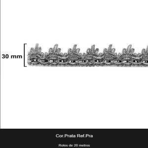 GALAO 007 PRATA LARG:3,0CM 20METROS