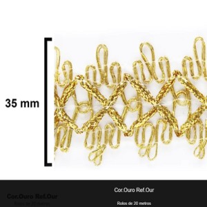 GALAO 016 OURO LARG:3,5CM 20METROS