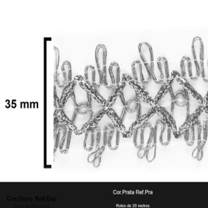 GALAO 016 PRATA LARG:3,5CM 20METROS