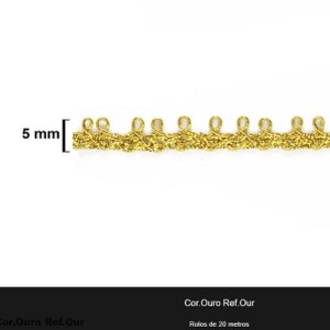 GALAO 025 OURO LARG:5MM 20METROS