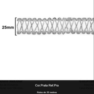 GALAO 031 PRATA LARG:2,5CM 20METROS