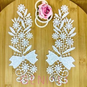 APLIQUE 09 BRANCO 8,5X23,5CM 3 PARES