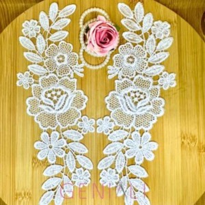 APLIQUE 12 BRANCO 10X25,5CM 3 PARES