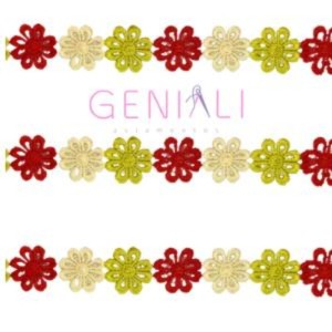 GUIPIR CHL207 145 VERMELHO MULTICO 2,5CM