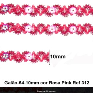 GALAO 54 312 PINK 10MM 20METROS