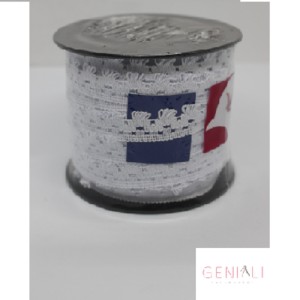 6180 RENDA ALGODAO BRANCO 8MM 50METROS