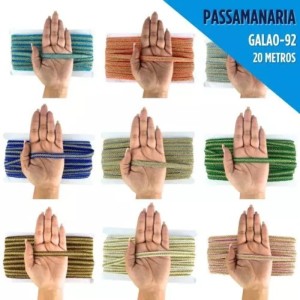 Galão 92 Passamanaria Metalizada 10mm c/ 20metros Diversas cores 