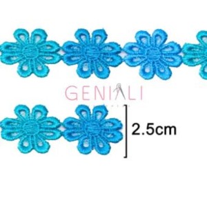 GUIPIR CHL207 349 TURQ MULTICOLOR 2,5CM