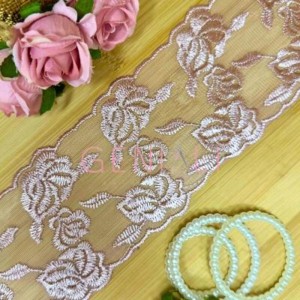 TULE CRL08 135 ROSE LARG:7,0CM 13,7M
