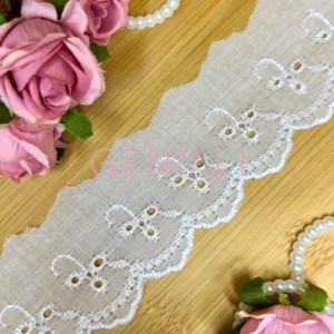 BORDADO 01 BRANCO 5CM CTB131 13,7M