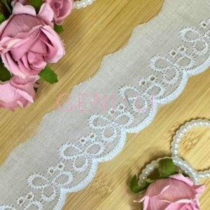 BORDADO 01 BRANCO CTB144 5CM 13,7METROS