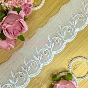 BORDADO 01 BRANCO 5CM CTB145 13,7M