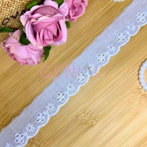 BORDADO 01 BRANCO 2,5CM CTL015 13,7M