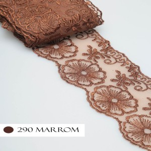 TULE CRL01 290 MARROM LARG:7,5CM