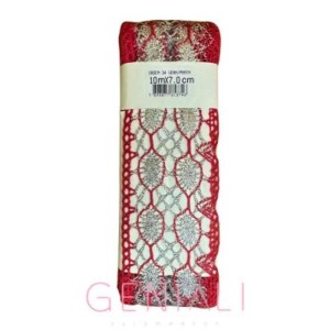 ORD34 BICO VERMELHO.PRATA 7CM 10METROS