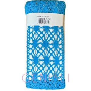 ORD37 ENTREMEIO TURQUESA.PRATA LARG:9CM